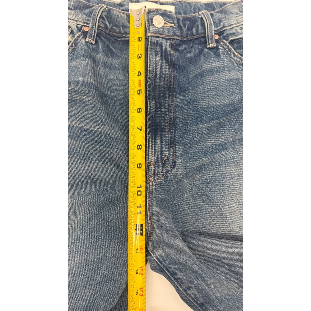 NWT MOTHER Superior The Ditcher Roller Zip Sneak Jeans 33 Wide Leg High Rise - Picture 5 of 10